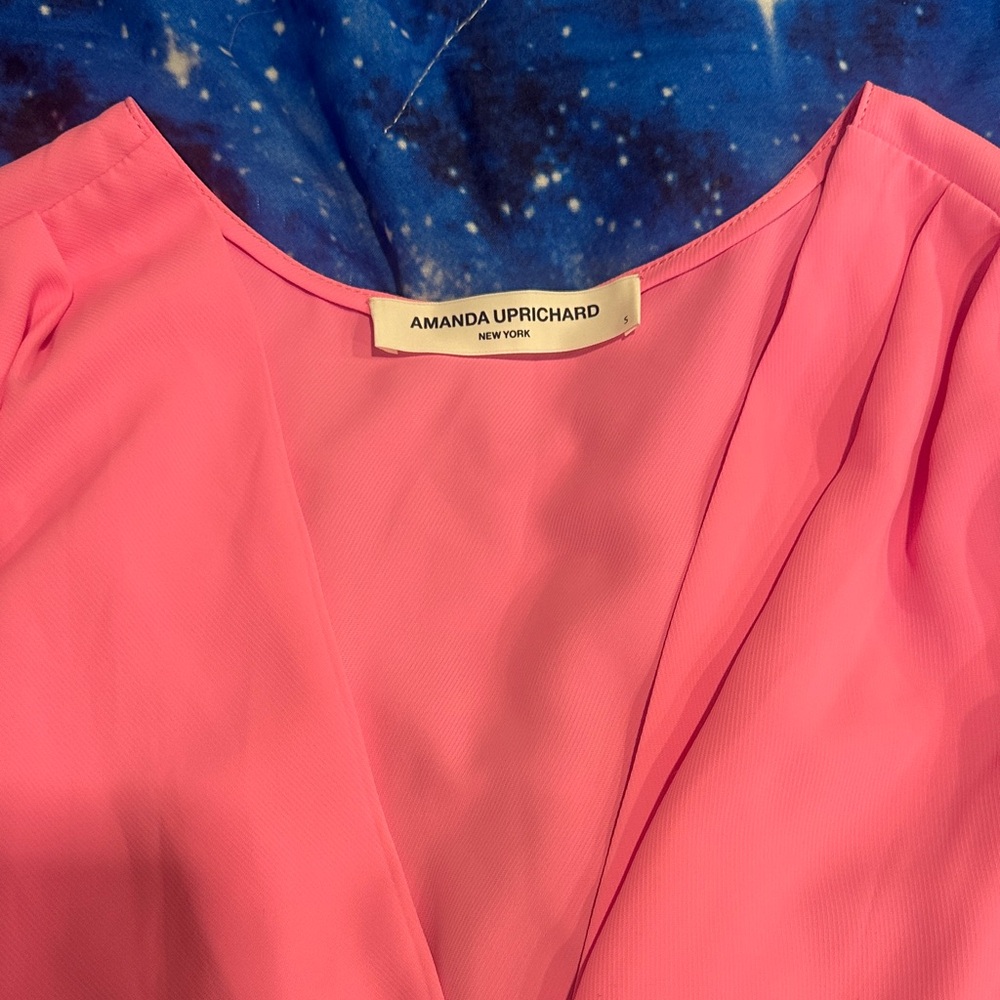 Amanda Uprichard pink blouse bodysuit Small 🩷 - Picture 2 of 8